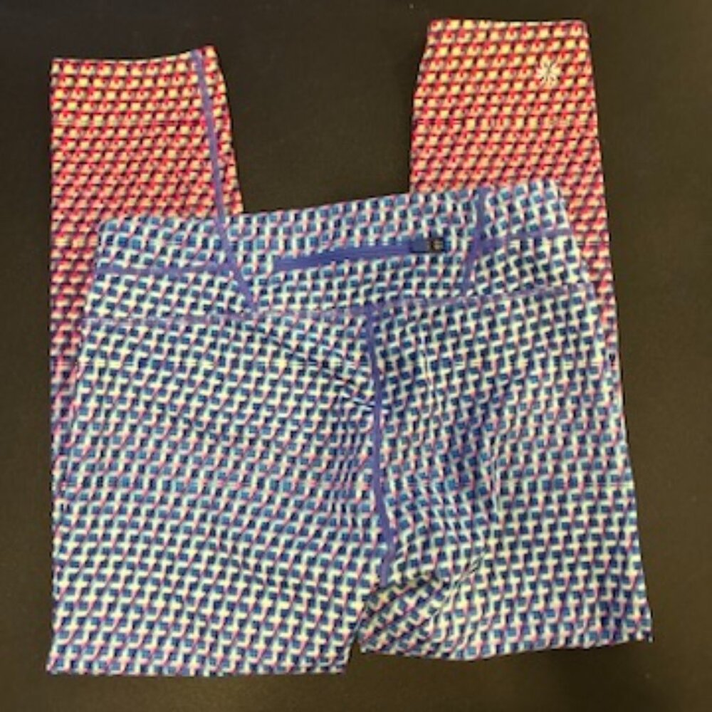 Athleta Vivid Sonar Cropped Leggings Ombre Workout Athletic Blue, Size Small
